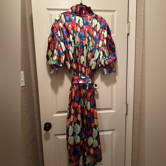 Emily McCarthy Rowan Pleated Cheetah dress XL LIKE NEW - Picture 5 of 6